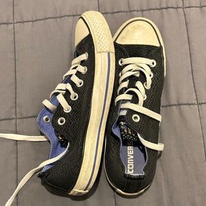 Converse Black and Blue Canvas Shoes